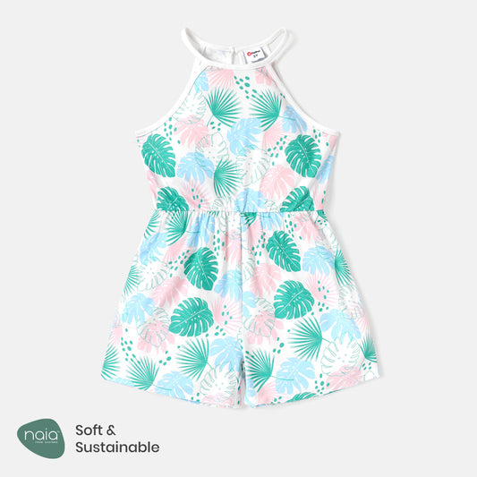 Naia Plant Print Halter Romper