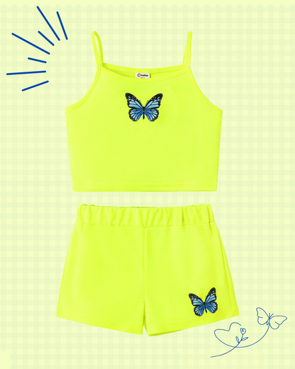 Butterfly Print Camisole and Shorts Set