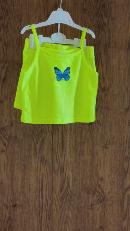 Butterfly Print Camisole and Shorts Set