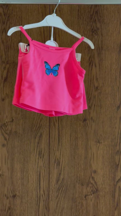 Butterfly Print Camisole and Shorts Set