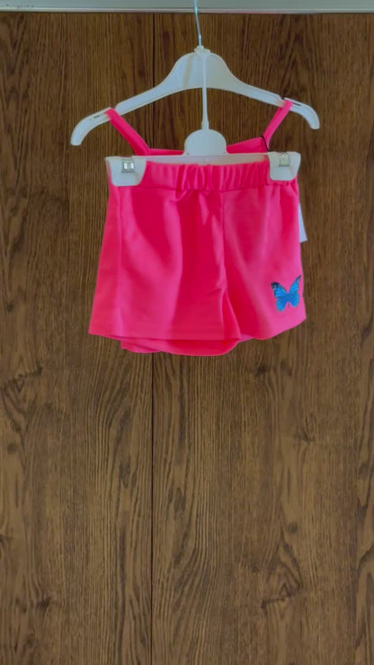 Butterfly Print Camisole and Shorts Set