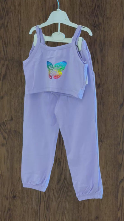 Butterfly Print Camisole and Shorts Set